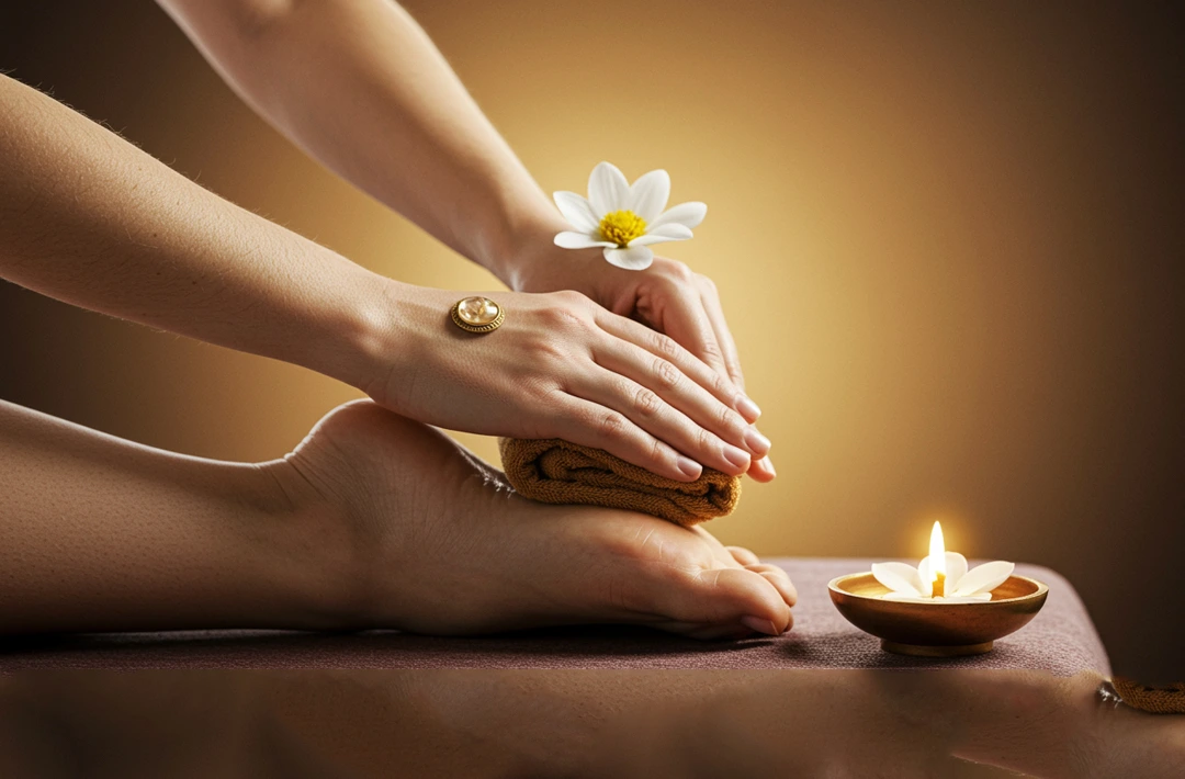 A person receiving therapeutic wellness treatment.